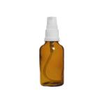 15ML Amber Glass Aromatherapy Bottle With Serum Pump - White 18 410