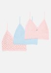 Cotton On Organic Cotton Lace Padded Longline Bralette 3 Pack - Multi