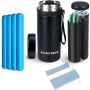 Insulin Cooler Travel Case 42H With 4 Ice Packs - Black