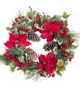 24' Variegated Ponsettia Wreath