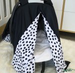 Opel Open Flap Car Seat Cover Open Flap Black With White And Block Dots