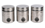 Glass Canister Set With Chrome
