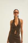 Raven Halter Tie Top - M-l