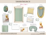 Cot Duvet Bedding Checkered Duckling Set