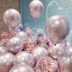 20PCS Rose Golden Sequin Balloons - Perfect For Any Birthday Party Easter Gift