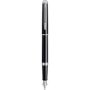 Waterman Hemisphere Essential Medium Fountain Pen Black And Chrome