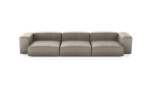 Three Module Sofa - Leather - Beige - 377CM X 136CM