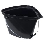 Plastic Builders Bucket Triangular 12LT Black