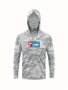 Men's Camouflage Print Hooded T-shirt For Outdoor Sports Fishing Running Hoodies With Face Cover Sun Protection