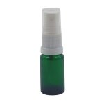 10ML Green Glass Aromatherapy Bottle With Spritzer - White 18 410