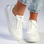 Madison Wing Tip Sneaker - White Mono - 8