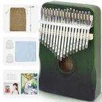 17 Key Kalimba Thumb Piano - Portable Finger Piano With Tuning Hammer & Study Guide Premium Wood Unique Musical For Birthdays &