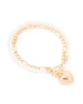 Goldair Gold Pearl & Heart Layered Toggle Bracelet