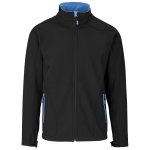 Geneva Mens Softshell Jacket Black Cyan