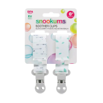 Snookums Baby Soother Clips 2 Pack Dummy Holder Leash For Boys And Girls