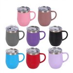 Eggshell Stainless Steel Coffee Cup With U-shaped Belly - 350ML Rose Gold