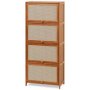 Bamboo Storage Cabinet 4 Tier Kitchen Multifunctional Organizer