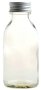 Clear Glass Bottle With Aluminium Screw Cap - Silver 100ML