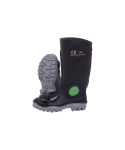 Black grey Knee Length Heavy Duty Metaguard Steel Toe And Midsole Gumboot