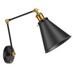 Swing Arm Wall Lamp Black Swing Arm Wall Sconce Industrial Wall Sconce Vintage Wall Mount Light Sconces Wall Mount Light Fixture