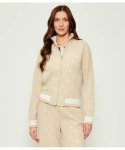Guess Womens Paulina Full Zip Jacket In Taupe - Taupe L