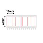 NB583 - - K3 Only - 14X22MM 4L - 4 800 Red Double Line Labels