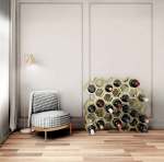 Wine Display Stand - Stone Grey 680X600 Steel