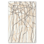 Seasonal Trees 1 Art Print - A4 Framed Canvas With Natural Wood Frame