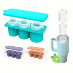 1PC Silicone Ice Mold For 30 40OZ Tumbler Cups Creative Ice Tray Maker Fits Cup Holders Freezer Safe Home Kitchen Accessory