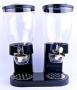 Cereal Dispenser - Double - Black Made With High Quality Material Dry-food Dispenser Holds Up To 0.5 Kilograms Of Dry Food Retail Box