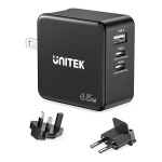 UNITEK P1117B 65W 4-IN-1 Gan Travel Wall Charger