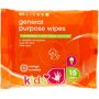 Clicks Kids General Purpose Wipes Orange 15 Wipes
