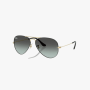 Aviator Large Metal Black On Arista Sunglass Blue Vintage Gradient Black Lens