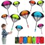 Parachute Toys For Kids Outdoor Flying Parachute Men Toy Army Soldiers Guys Toy No Battery Throwing Hand Toy For Kids Party Favor Halloween Christmas Gifts