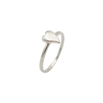 Crooked Heart Silver Ring - 8 Silver