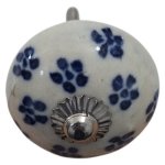 The Round Cabinet Ceramic Knob Blue And White 6CM