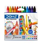 Doms 12 Ext Long Wax Crayons 7124
