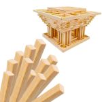 Dtmasao 1 4 X 12 Inch 50 Pcs Square Dowel Rods Wood Sticks Wooden Dowel Rods Unfinished Bamboo Sticks - For Crafts Home Decor Mo