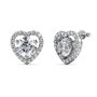 Cel Sta 925 Sterling Silver 0.5CT Moissanite Heart Earrings
