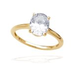 Georgini A Christmas Journey Ellipse Solitaire - Gold - 8