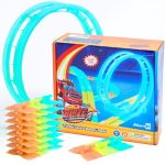 Blaze And The Monster Machines Turbotwist Racers Boost Pack - Glow In The Dark Racing Loop & Tracks Expansion Set For Kids Ages