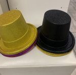 Plastic Glitter Top Hat
