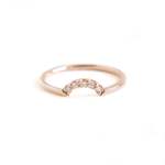 Diamond Arch Band In Rose Gold - Lab Grown
