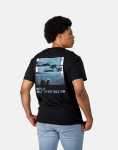 Retro Motoring Back Graphic Black T-Shirt - XXL Black