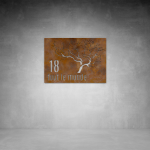 House Number D25 - 300 X 500 Matt Gold Warm White
