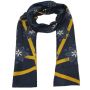 BlackBerry Blackcherry Flower Print Scarf-navy/mustard/white