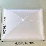 1PC Square Foldable Mesh Food Cover - Detachable & Washable Kitchen And Dining Protector