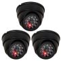 3PACK Dome Dummy Security Cameras - Dummy Cctv Surveillance With Ir & LED