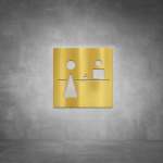Reception Sign D01 - Polished Brass