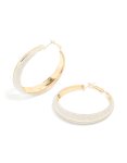Goldair Gold Silver Glitter Hoop Earrings